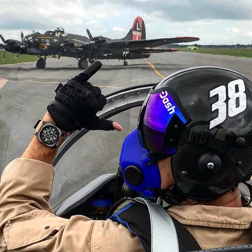 Sr # 094-999 Aviateur Silver Falcon Quartz Chronograph Watch (Founder’s Edition)